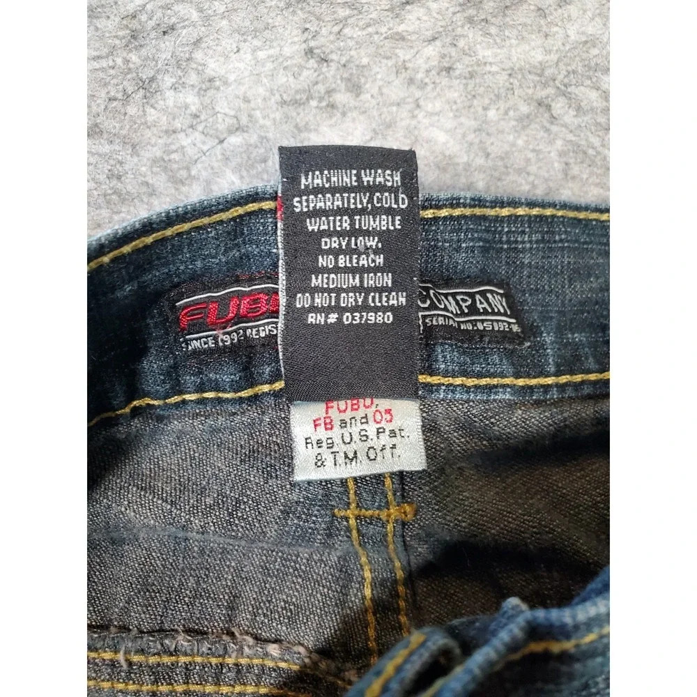 Vintage FUBU Jeans Mens Size 32x34 Blue Denim Skater Y2K Baggy Streetwear